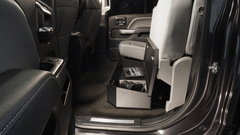 Chevrolet Silverado 2500HD Underseat Lockbox - Rear 60% Bench Seat - Tuffy Products - 2/3 Length with Keyed Lock - Black - `07-`19